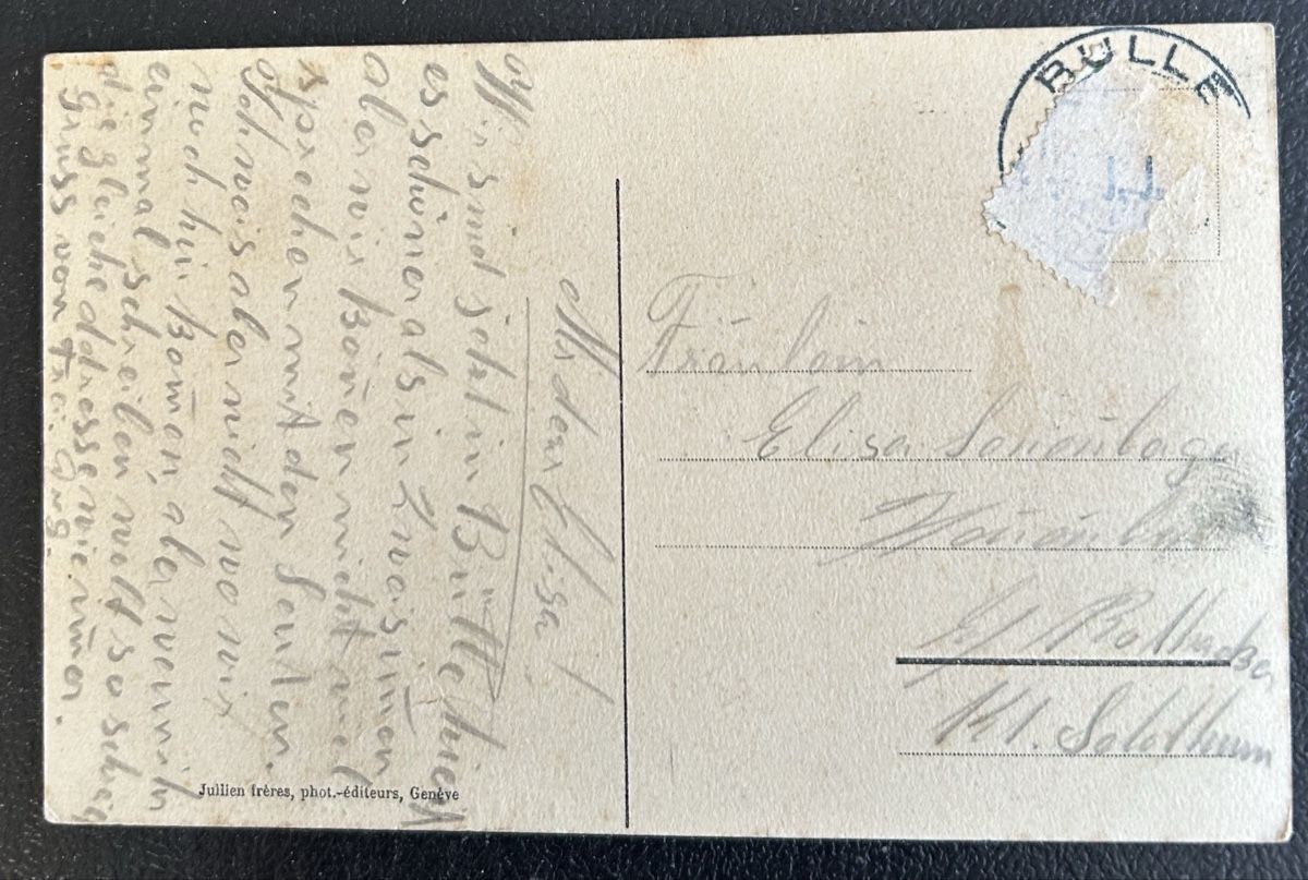 Cartoline postali: Bulle Place du Tilleul  – Usato da Horw venduto da Tellbub 1
