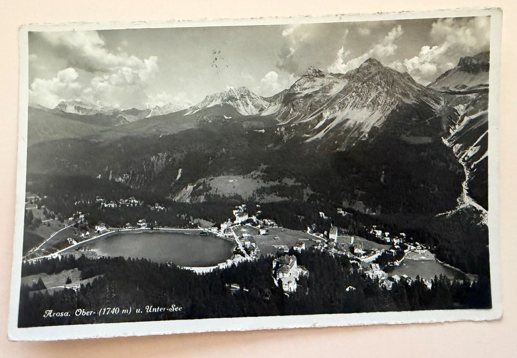 Ansichtskarten: AROSA - Ober- und Untersee 1943 - Ansichtskarte – Gebraucht aus Tegerfelden von siebenmacky