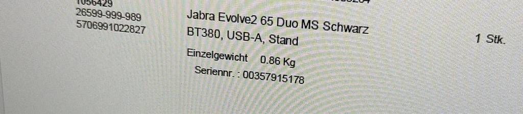 Casques audio: Jabra Headset Evolve2 65 Duo MS Schwarz – D'occasion à Langenthal par AliceAmmann 2