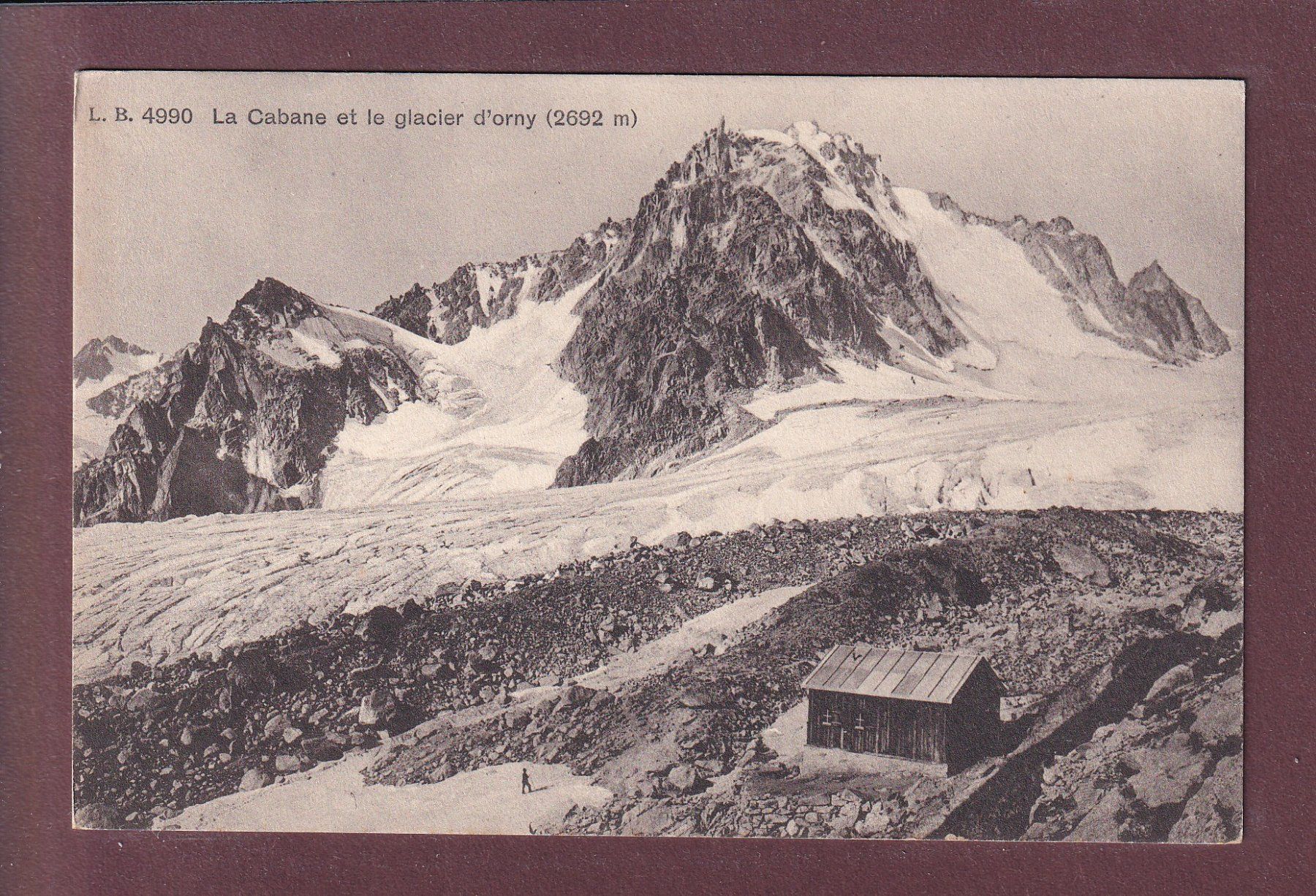 Ansichtskarten: Cabane et Glacier d'ORNY – Gebraucht aus Pully von nicecards