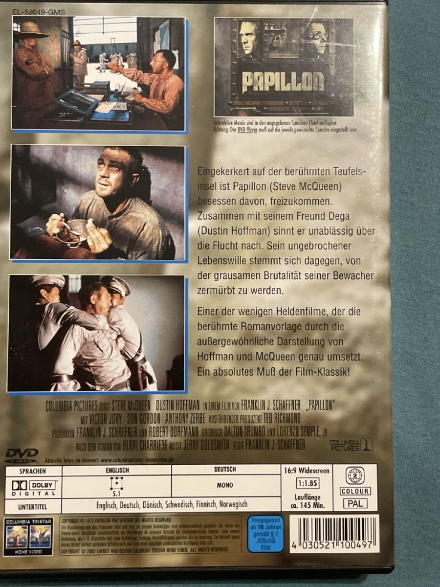 Tutti i DVDs: Papillon (1973) – Usato da Waldenburg venduto da Mimily33 1