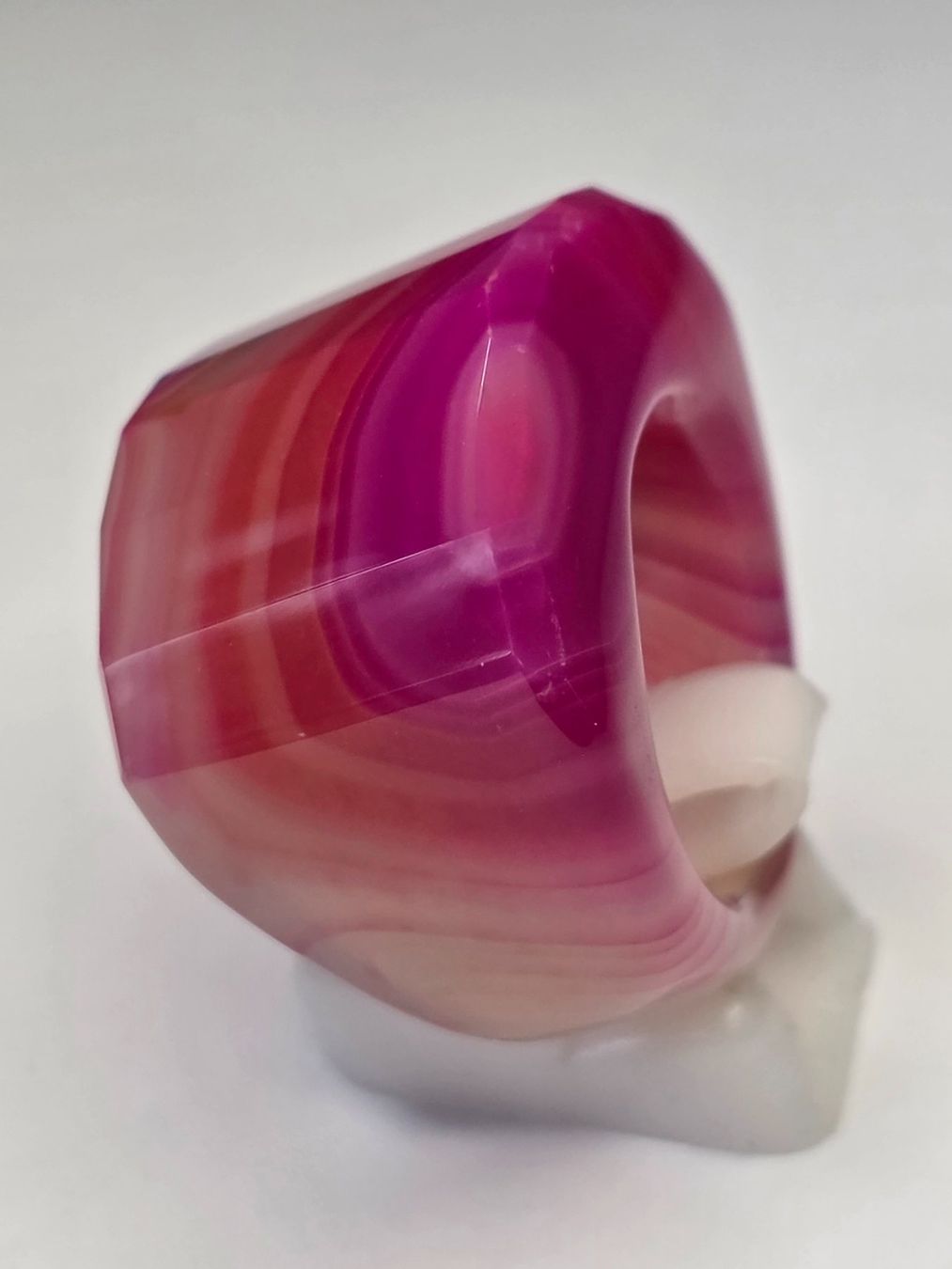 Anelli: Pink crystal Agate Fullstone Fingerring – Nuovo (secondo la descrizione) da Zürich venduto da benedikt12 9