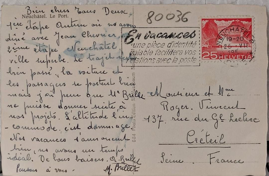 Cartoline postali: NEUCHÂTEL - Le Port - 195? – Usato da Delémont venduto da Domdom1 1