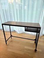 Schreibtisch Metall Holz mit Rollen guter Zustand