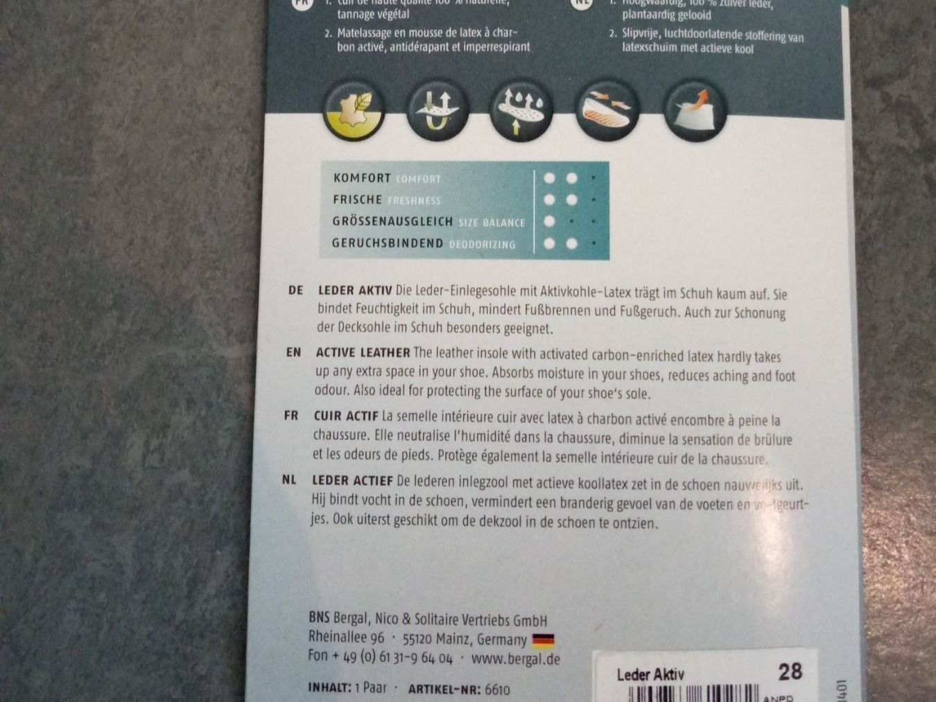 Scarpe da uomo: Bergal Leder Einlegesohle Grösse 28 – Nuovo e nell'imballaggio originale da Beckenried venduto da Havacola 4