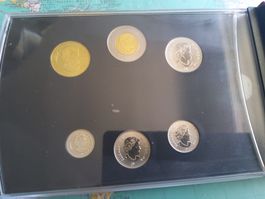 Kanadische Münzen in Box