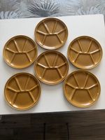 6 Assiettes compartimentées GIEN France 21cm