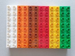 Lego Duplo (I64) 24 Bausteine 2x2 Noppen