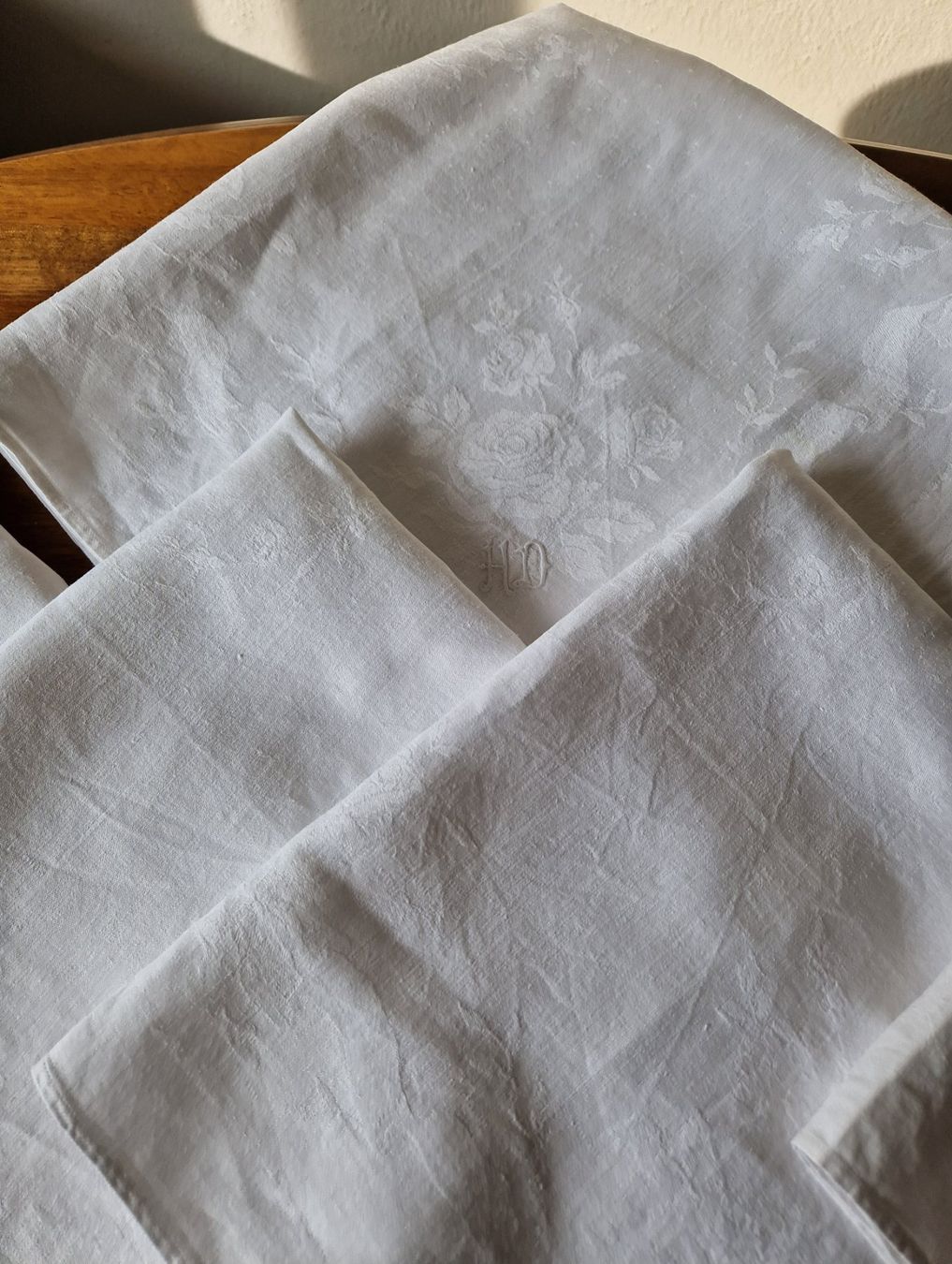Biancheria da letto: Leinendamast Serviette Monogramm HD – Nuovo (secondo la descrizione) da Bern venduto da Antikbatik 2