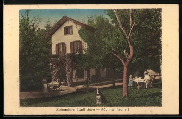 Ansichtskarten: Bern, Zehendermätteli, Küchliwirtschaf – Gebraucht aus Berlin von bartko-reher