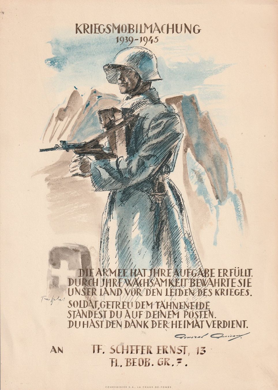 Dokumente: Kriegsmobilmachung 1939-1940 – Gebraucht aus uttwil von Koehlerfred