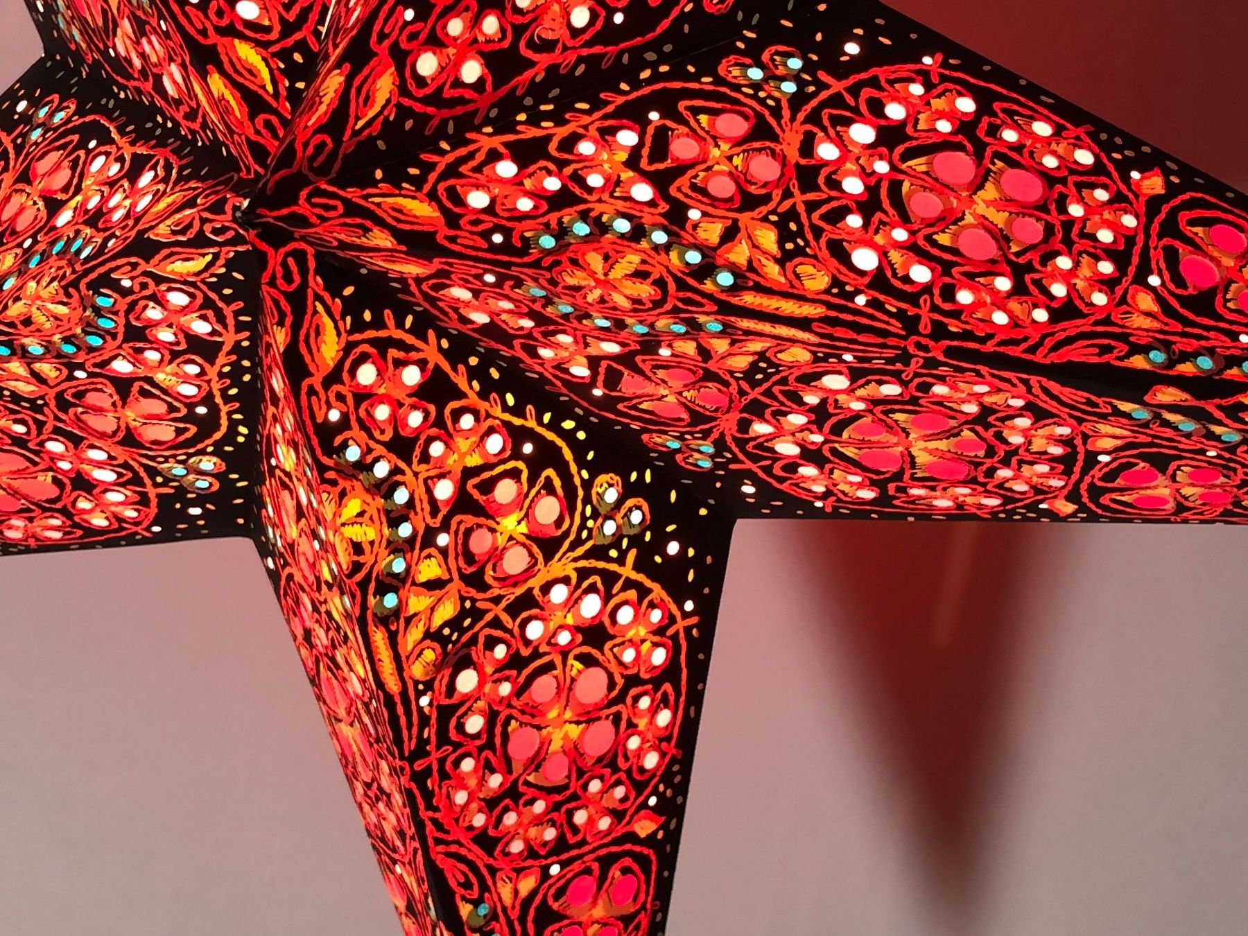 Ghirlande e barre luminose: Leuchtstern - kalea red - 60cm / mit Kabel + LED – Nuovo e nell'imballaggio originale da Bergdietikon venduto da Garak 4