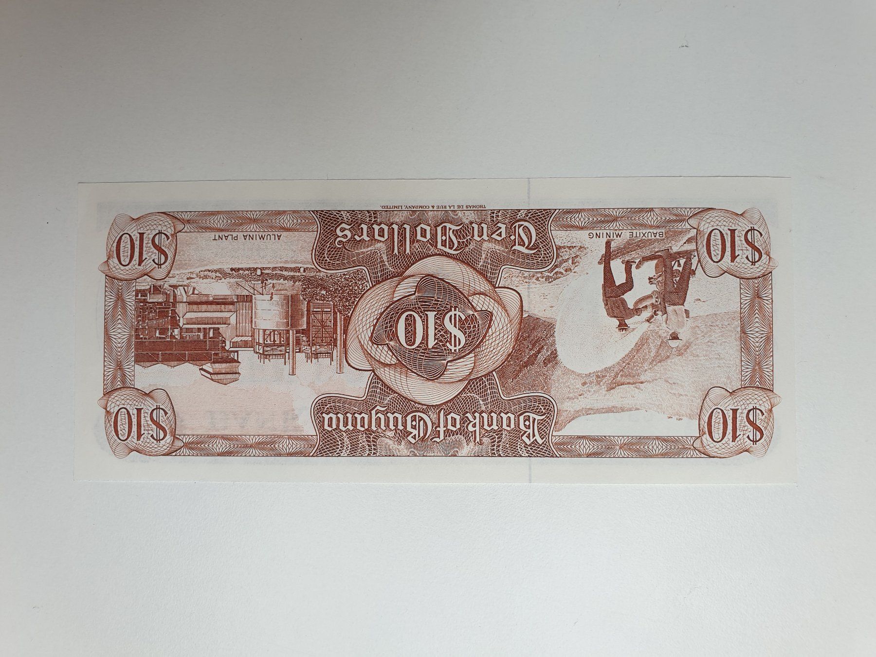 Banknoten: 🇬🇾 Guyana 10 Dollars 1992 UNC - Bauxite mining – Gebraucht aus Chavannes-Renens von silverismoney 1