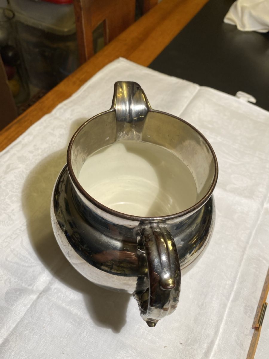 Caraffe: Cruche en faïence argentée, vintage, – Usato da Bevaix venduto da Dominixx52 2