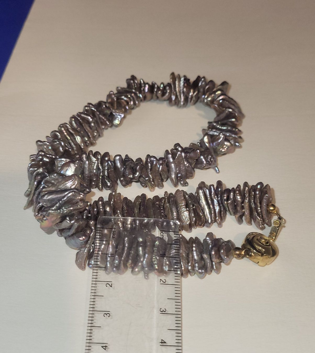 Catenine: Perlen Kette Mit 585 Gold Verschluss – Usato da Wald ZH venduto da Aniade 9