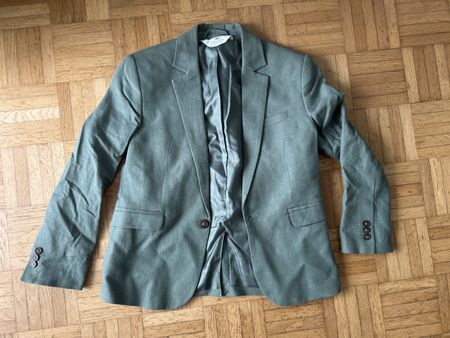 Blazer von H&M Gr. 134 grün mit 20 % Leinen - Neu