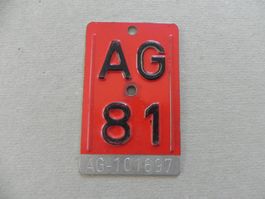 Velonummer Velo Rad AG 1981 Aargau 81 Nummer Geschenk Bike