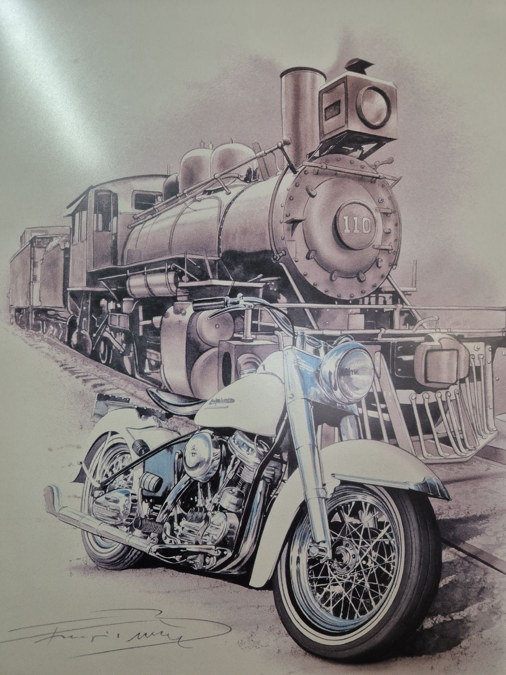Dipinti: Harley-Davidson dessin de David Uhl – Usato da Le Locle venduto da CHEGUA 3