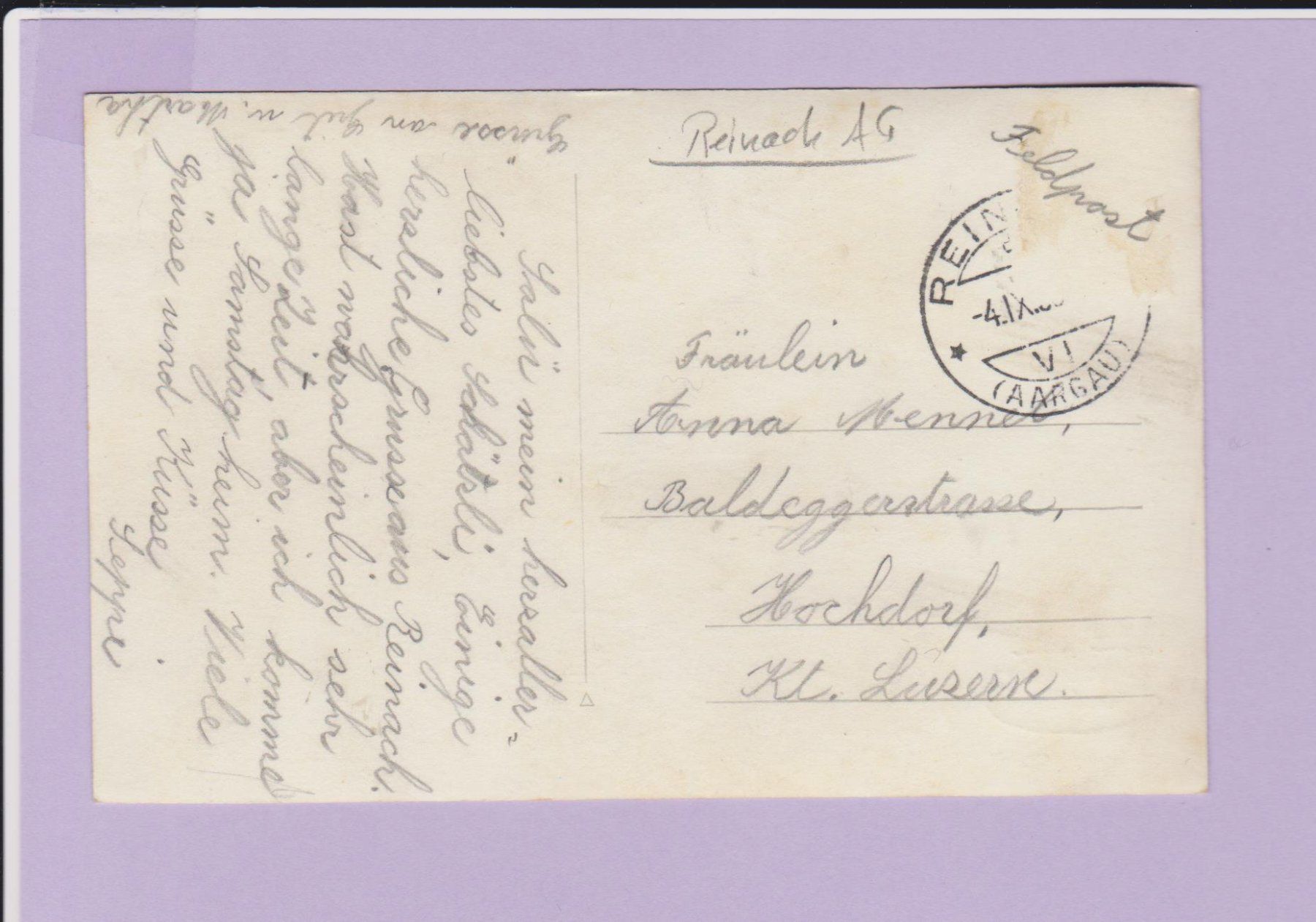 Cartes postales: Reinach  AG   -   alte Ansichtskarte – D'occasion à Vitznau par Ropaku 1