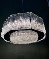 Deckenlampe Eisglas 60er Jahre Design