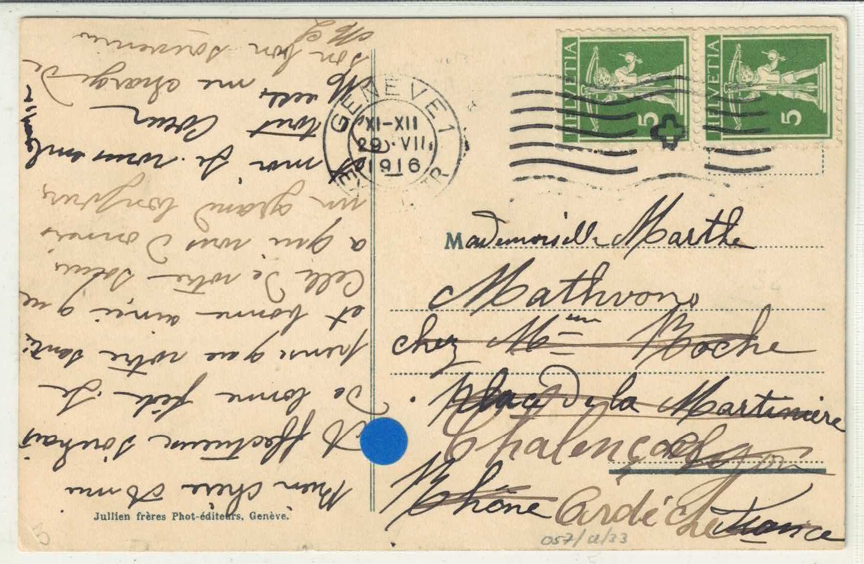 Cartoline postali: Lac Leman - Les Mouettes - Möven - Litho – Usato da Ettingen venduto da Kartenplanet 1