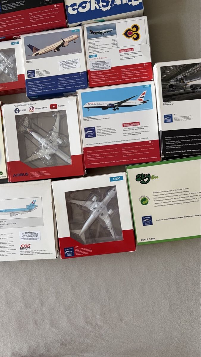 Herpa Modellbausätze & Standmodelle: Flugzeugmodell Sammlung 1/500 – Gebraucht aus wettswil von hal_gq7c 8