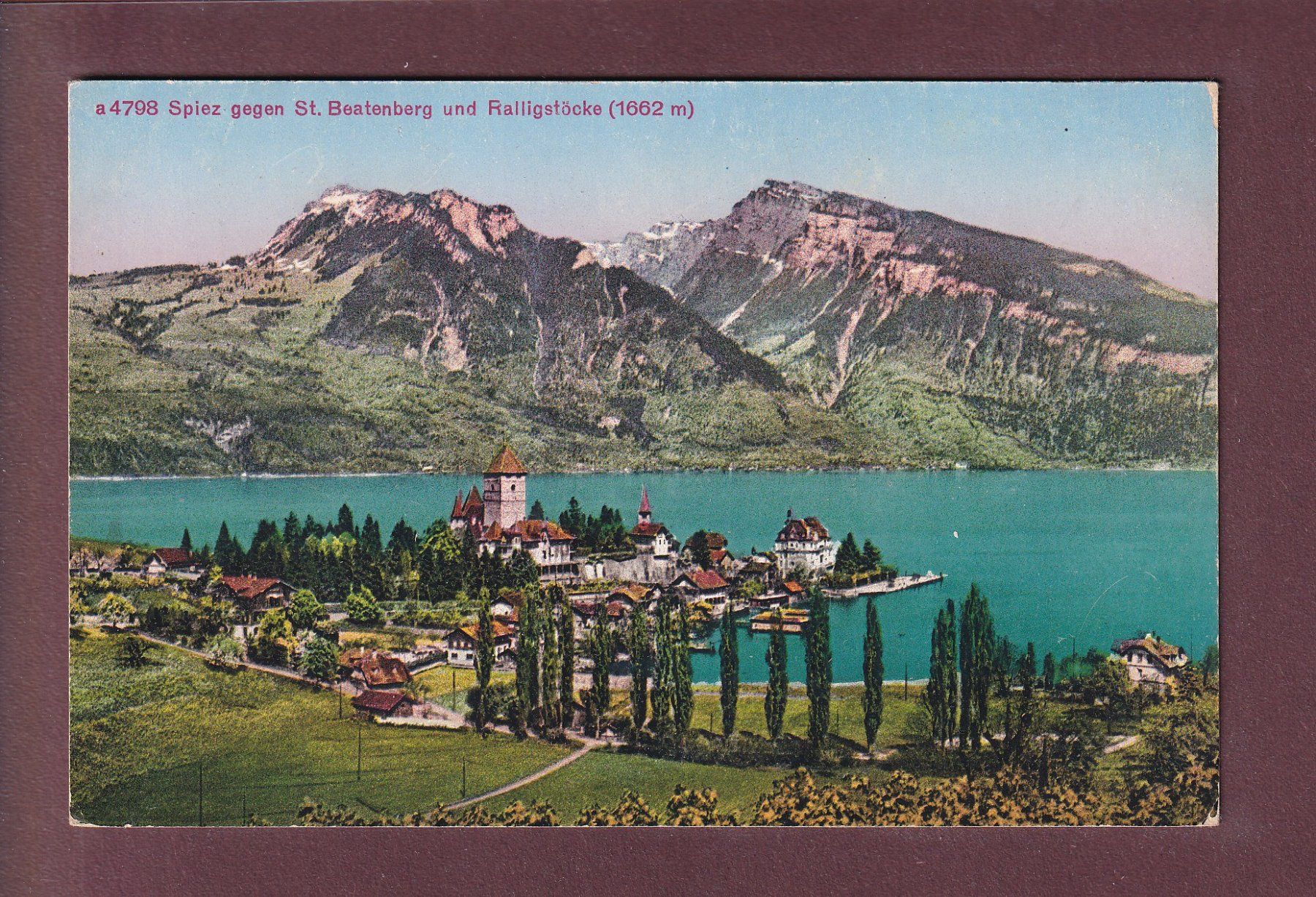 Cartoline postali: SPIEZ gegen St. Beatenberg – Usato da Pully venduto da nicecards