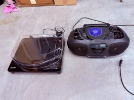 Schllplattenspieler und cd/radio/kassettengerät