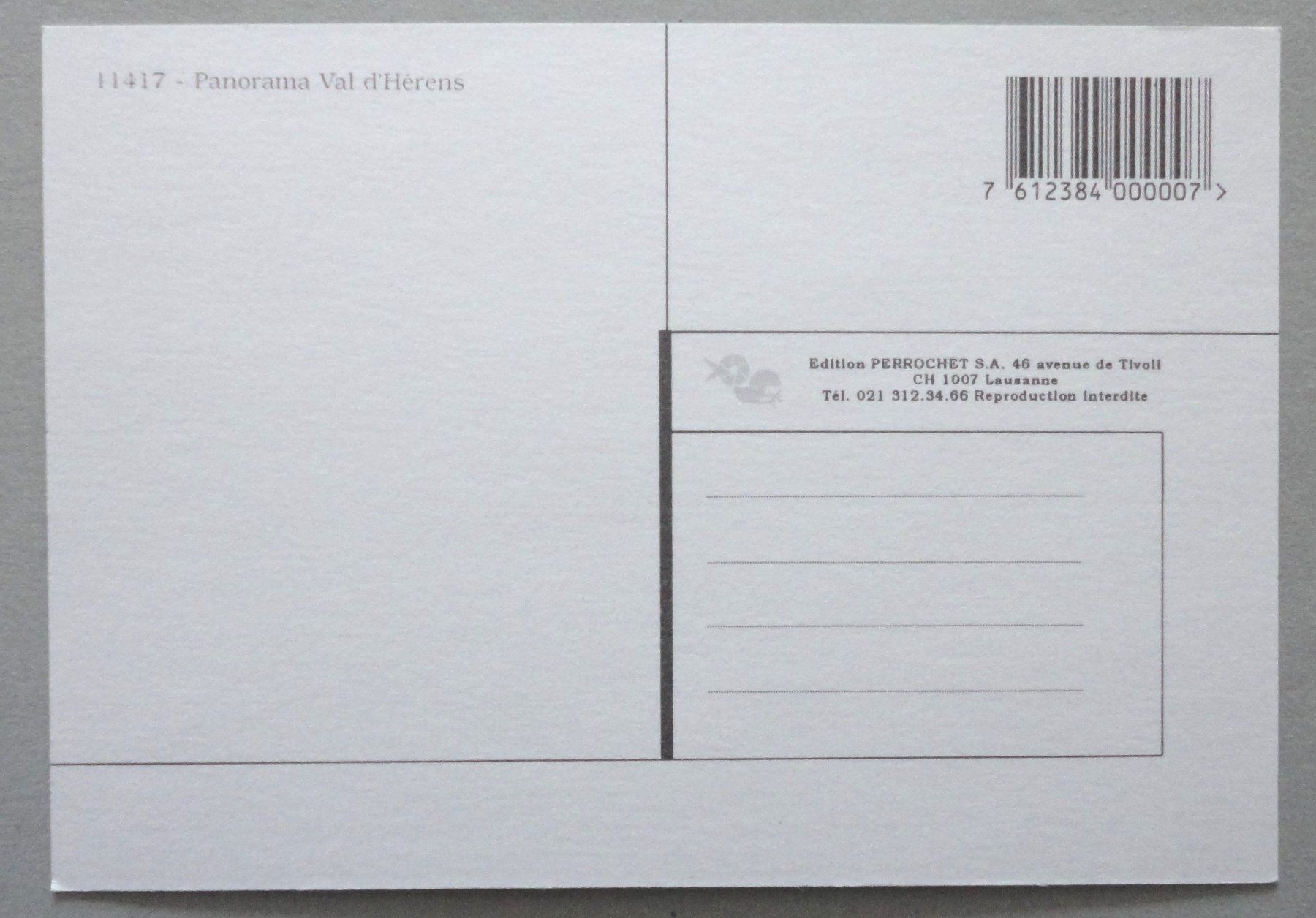 Cartoline postali: Panorama Val d' Hérens – Usato da Fétigny venduto da Billy2miny 1