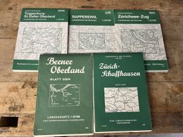 Landeskarten der Schweiz Konvolut 5 stk. 1:50000