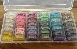 Grosse Box Rocailles - 42 Farben je 15g - neu & unbenutzt