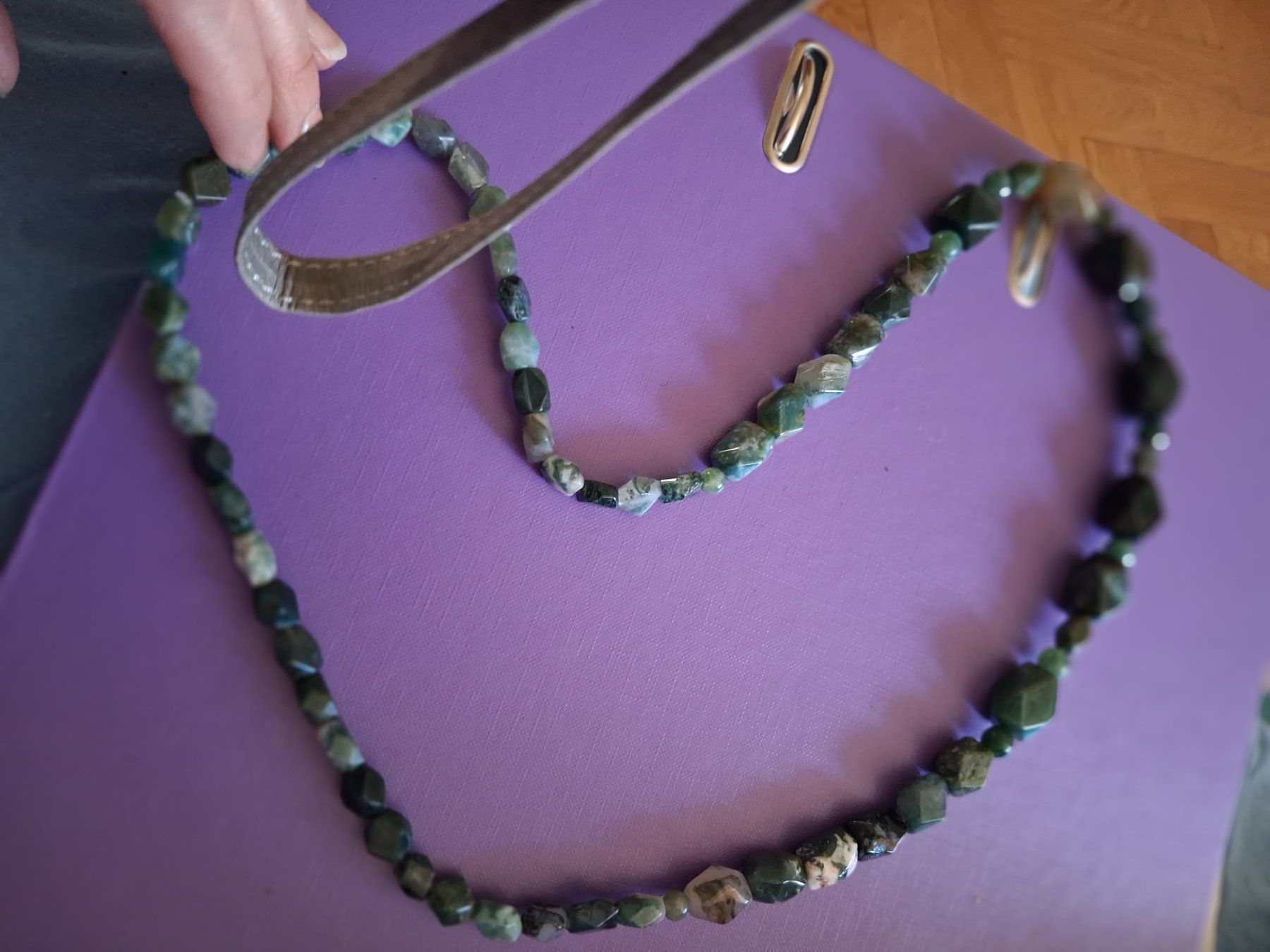 Catenine: Lange Moosachatkette – Usato da Biel/Bienne venduto da gabiname 2