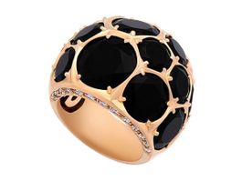 Bague Cocktail Mimi Milano en Or Rose - Agates et Diamants.