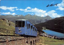 St. Moritz GR // 1965 Standseilbahn Corviglia // Sommer
