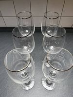 Edle Rotwein-Gläser mit Platinrand