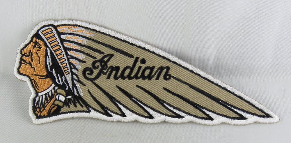 Toppe: INDIAN  - Aufnäher - Aufbügler - Stickerei - 18x7,5cm – Nuovo e nell'imballaggio originale da Grenchen venduto da Yamahwildstar16 2