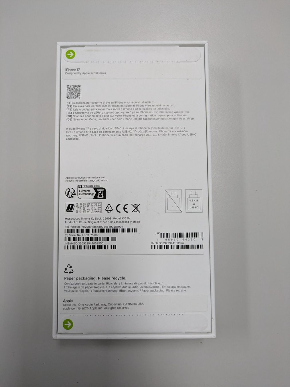 Apple Telefoni cellulari / Smartphones: Neues und originalverpacktes iPhone 17 – Nuovo e nell'imballaggio originale da Besenbüren venduto da saschalaeubli 6