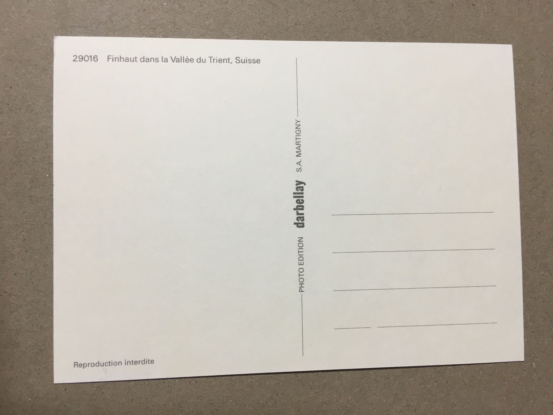 Cartoline postali: Finhaut Wallis – Usato da Küttigen venduto da Melisch1000 1