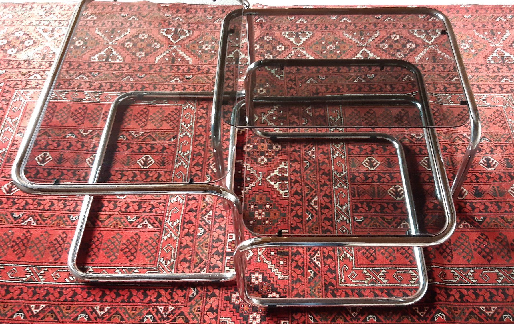 Set de table et chaises: Glastisch 3er Set – D'occasion à Uitikon Waldegg par Tibi07 1