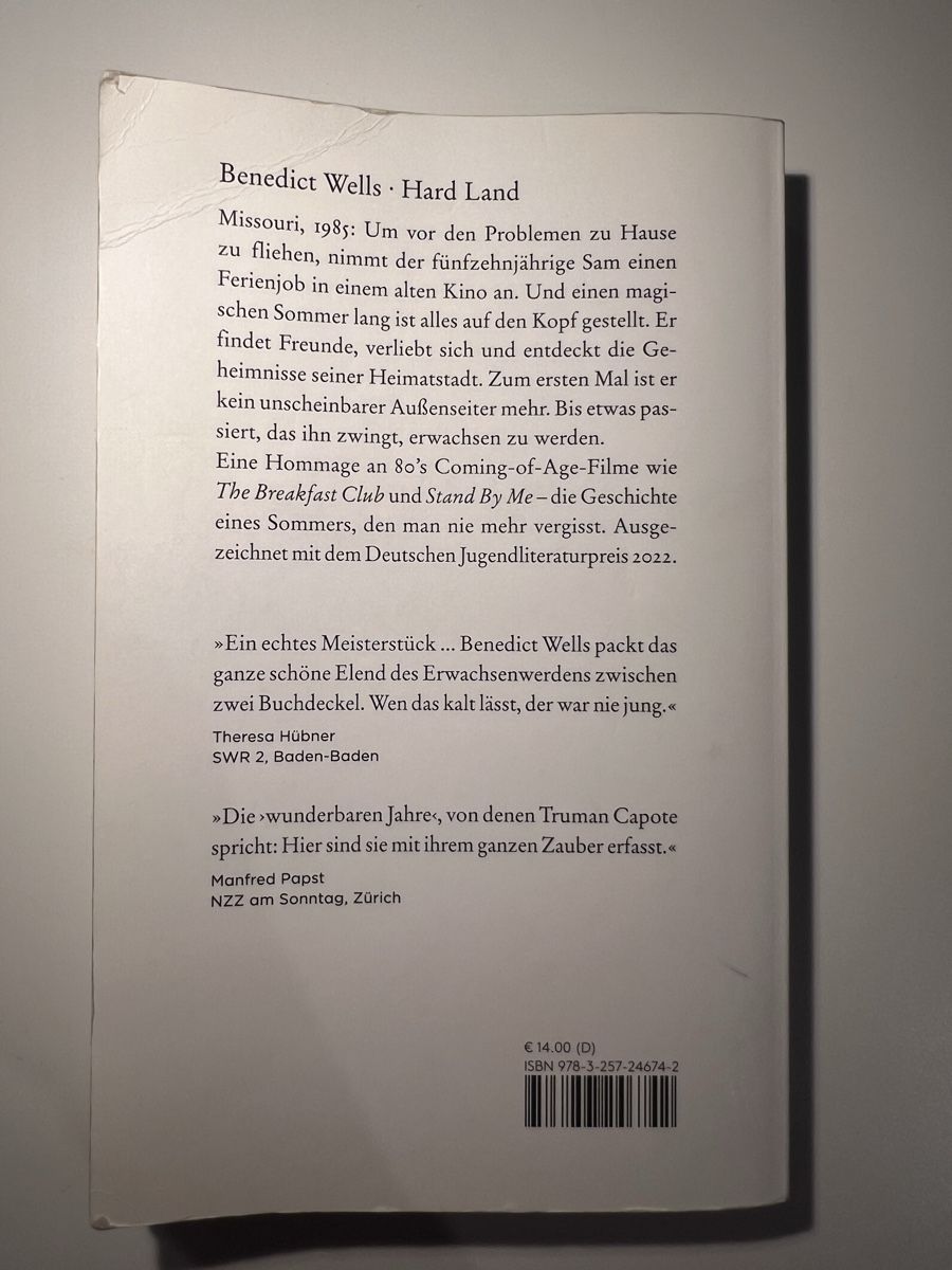Bücher: Hard Land, Benedict Wells – Neu (gemäss Beschreibung) aus Zürich von sam_9595 1