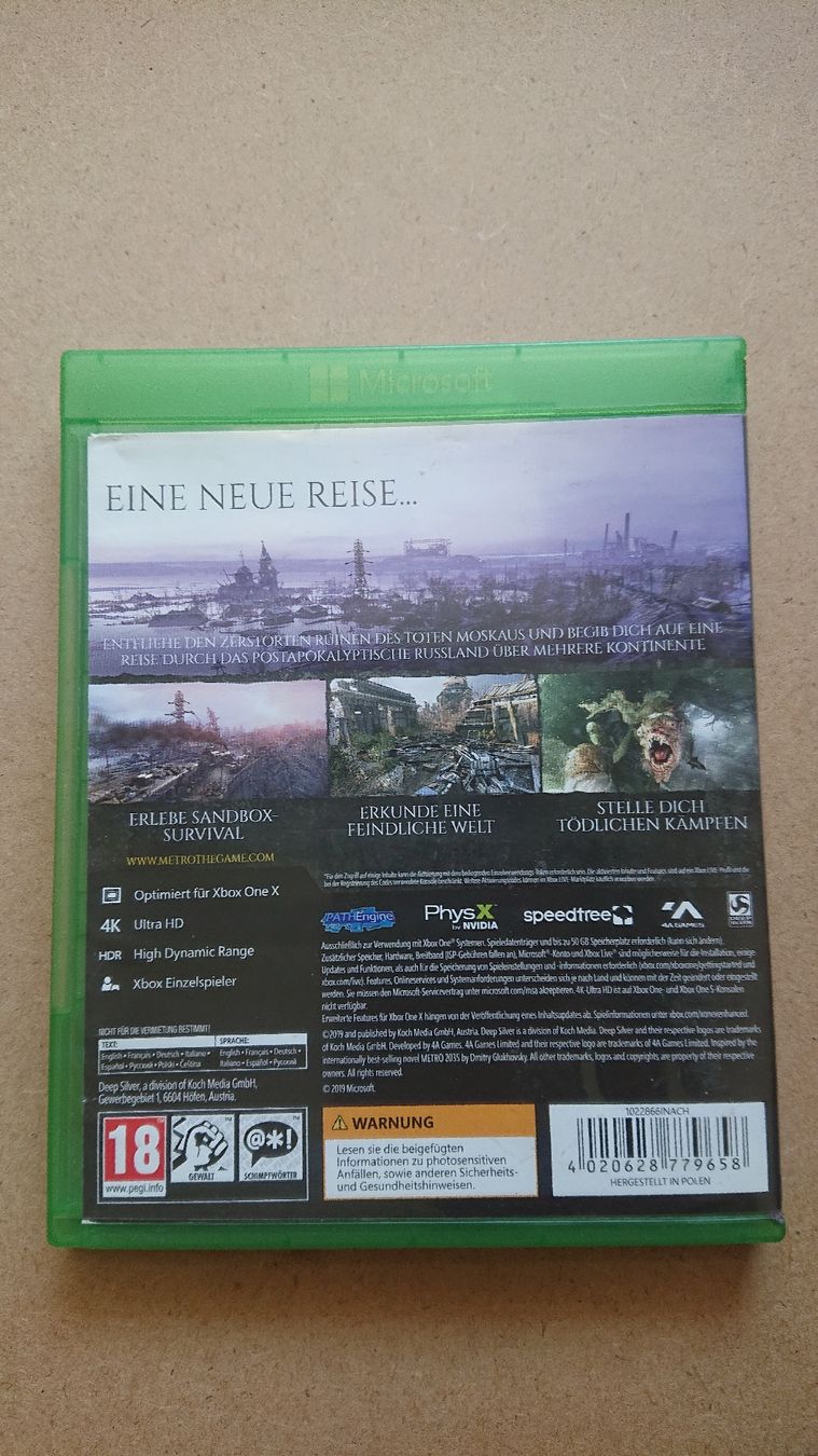 Giochi: Metro Exodus Xbox One  – Usato da Chur venduto da FreakofRarity 1