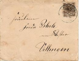 Brief, Reichspost nach Villingen