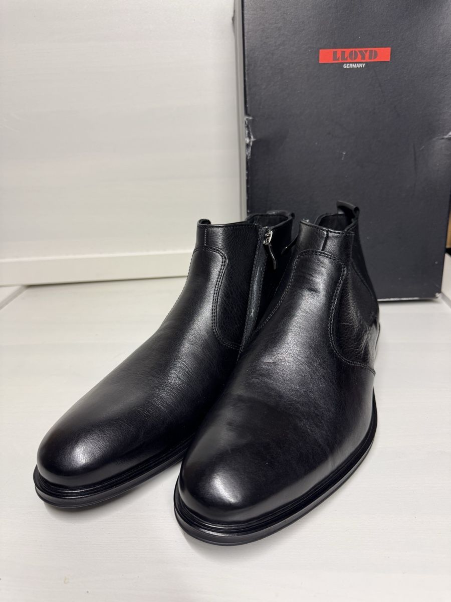 Lloyd Herrenschuhe: Boots Homme Lloyd, cuir noir, taille 42 – Neu und originalverpackt aus Brügg BE von Goob