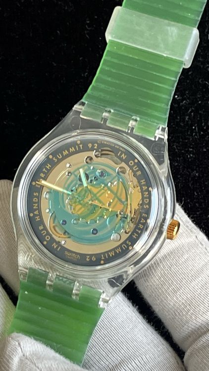 Swatch Montres: Swatch Earth Summit 92 Automatik Uhr Grün - Rarität! – Neuf (Voir description) à Grenchen par chththl 5