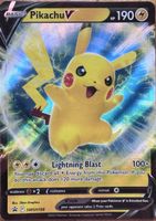 Pokemon Pikachu V Karte SWSH198 mit Sleeve
