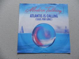 Single 7" DE Pop Duo Modern Talking 1986 Atlantis is Calling