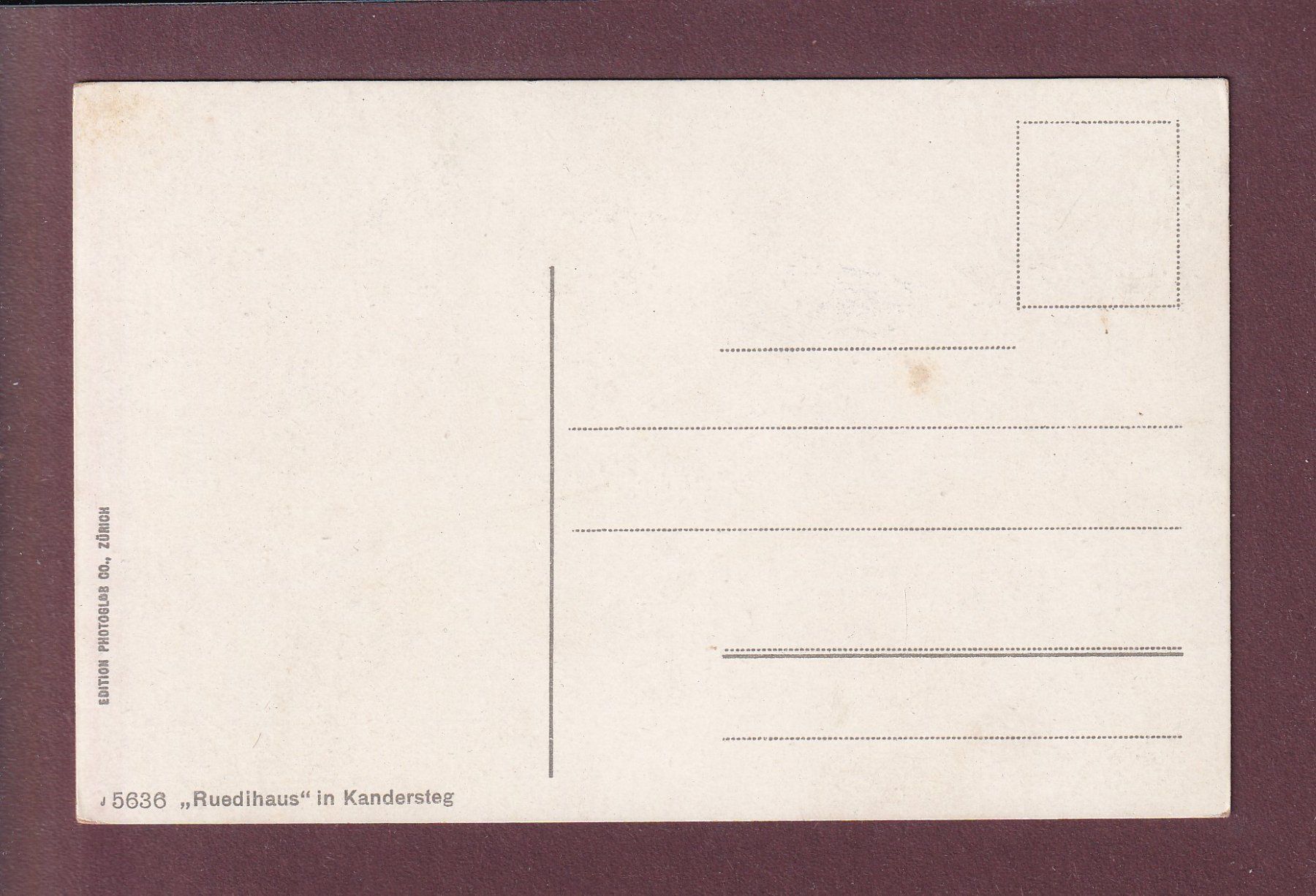Cartoline postali: KANDERSTEG - Ruedihaus – Usato da Pully venduto da nicecards 1