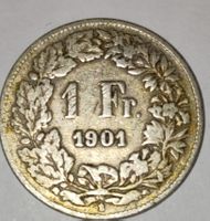 1 Fr. Münze 1901 Schweiz guter Zustand