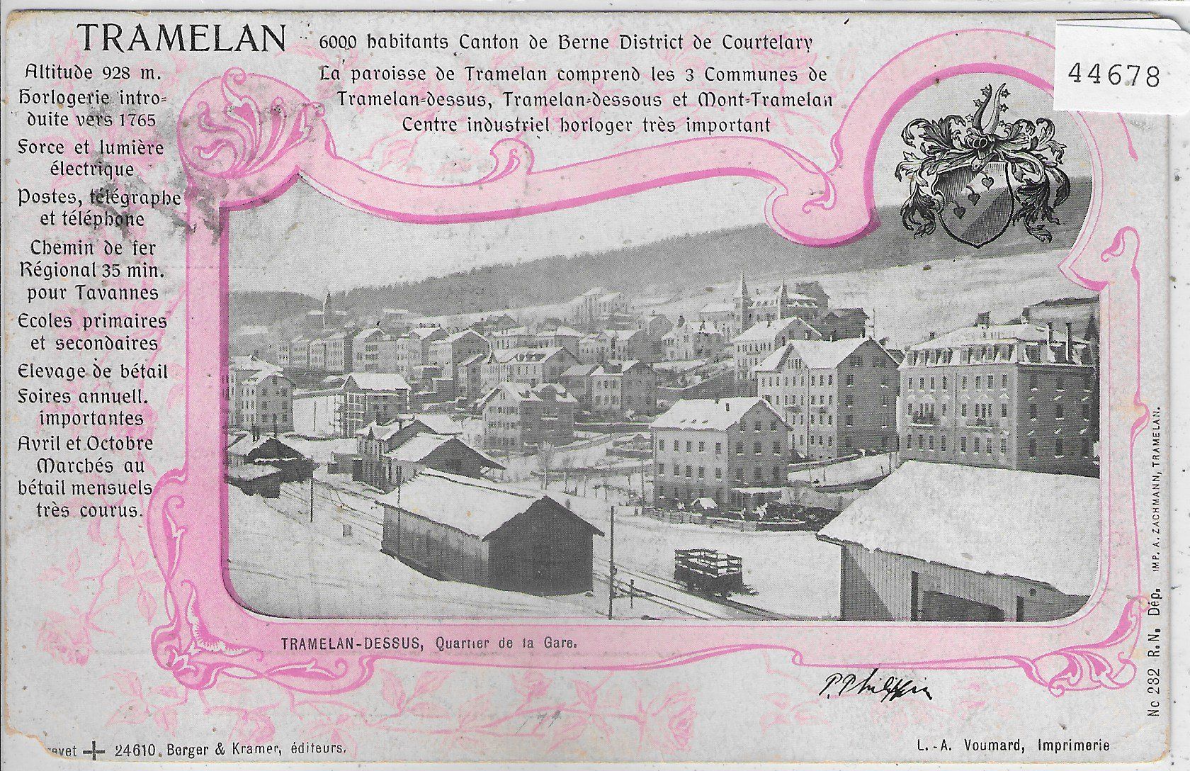 Cartoline postali: Tramelan - gare en hiver – Difettoso da Ettingen venduto da Kartenplanet