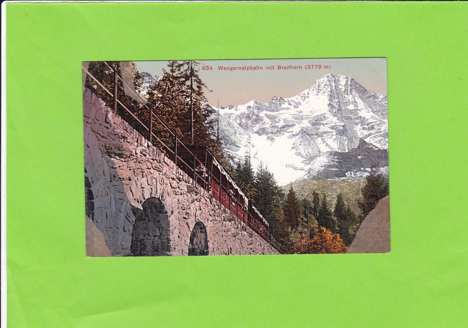Cartoline postali: Wengernalpbahn auf Viadukt – Usato da St. Peterzell venduto da neckertal